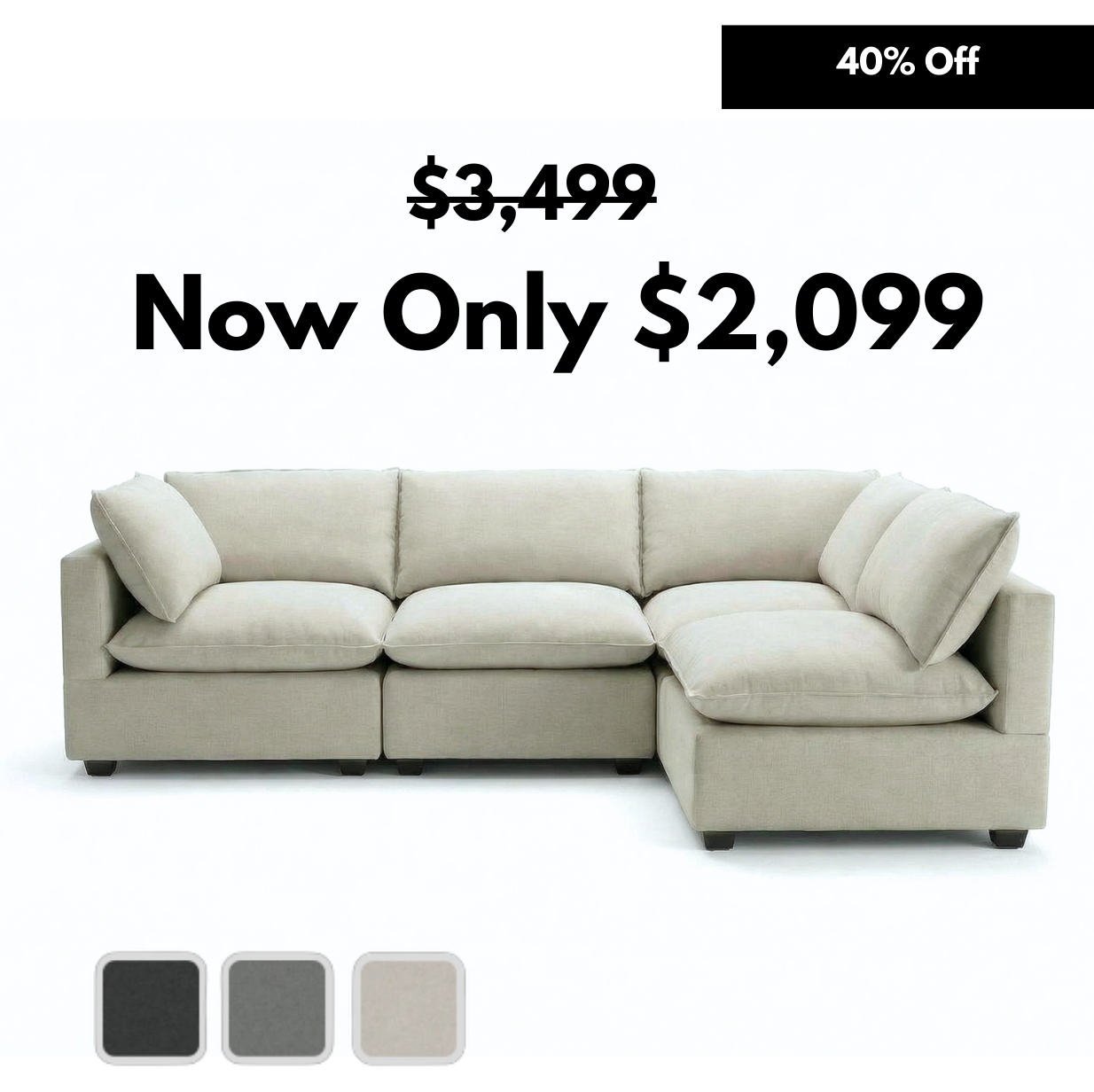 4 Piece L-Shape | Everyone Dream Sofa