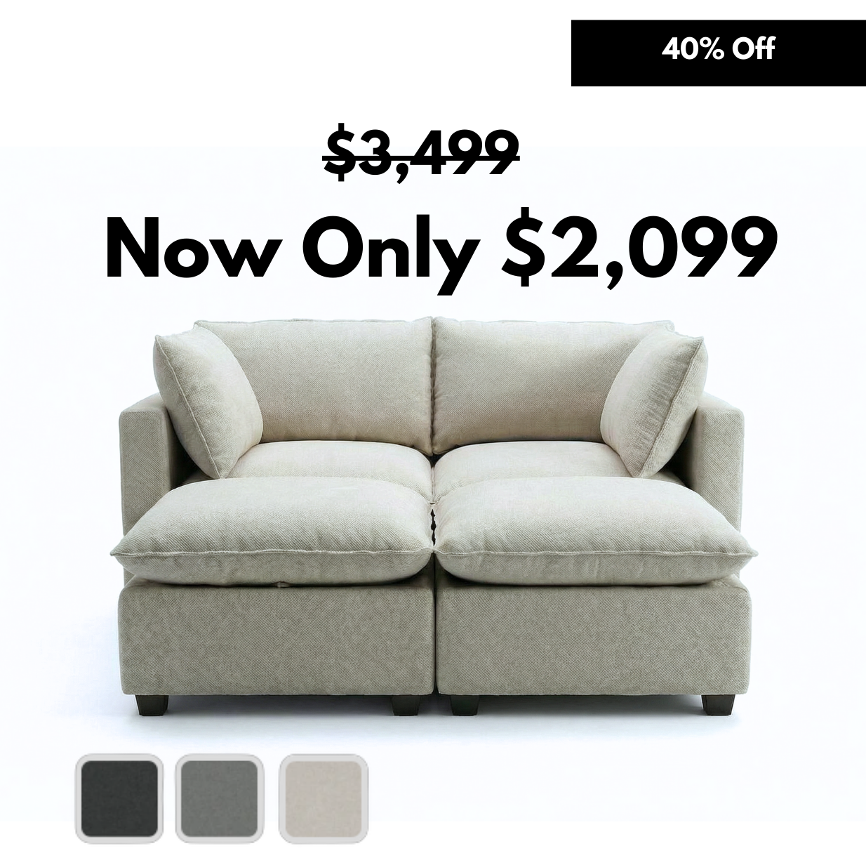 4 Piece Lounger | Everyone Dream Sofa