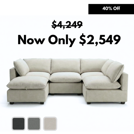 5 Piece L-Shape + Ottoman | Everyone Dream Sofa