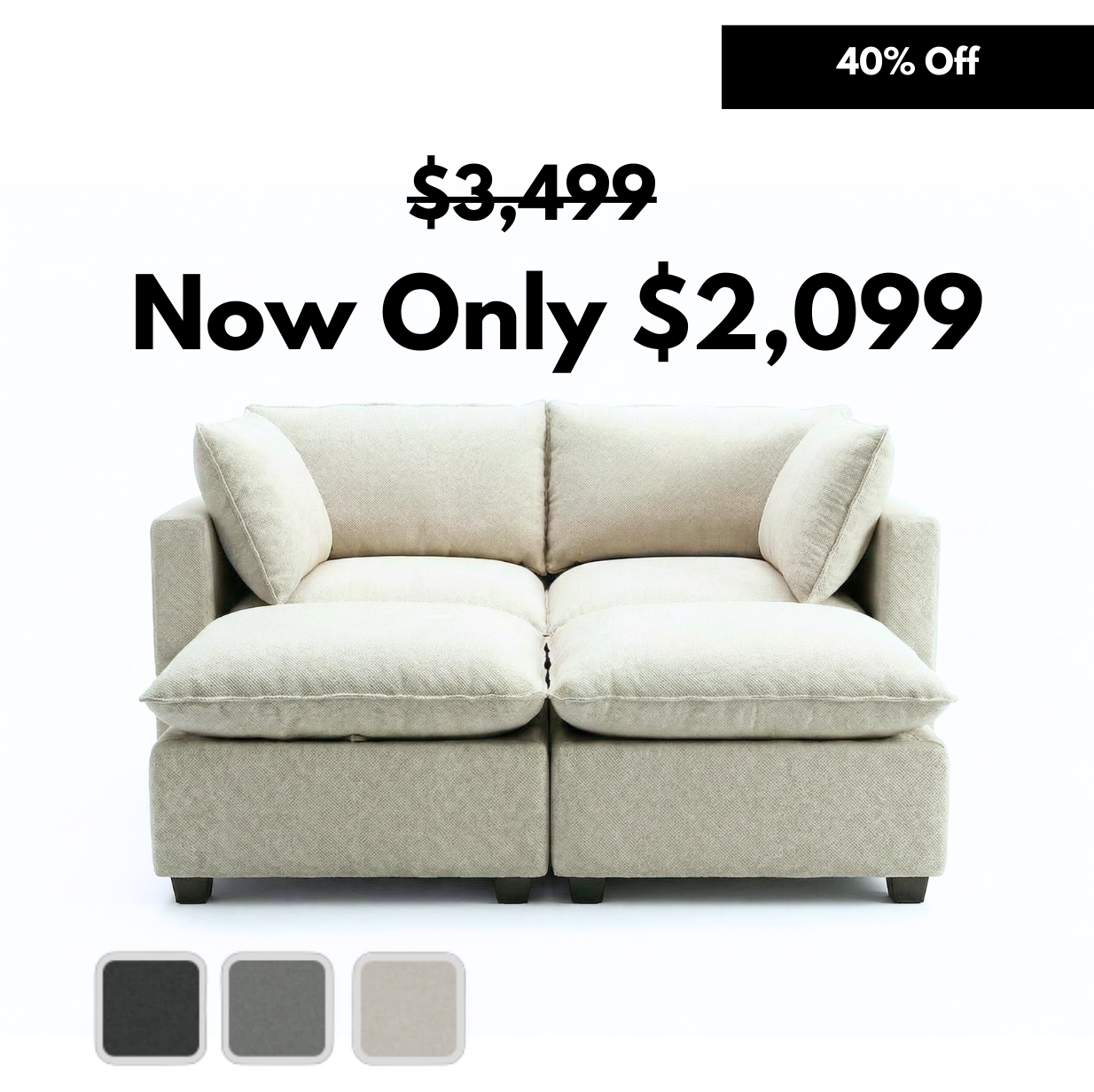 4 Piece Lounger | Everyone Dream Sofa