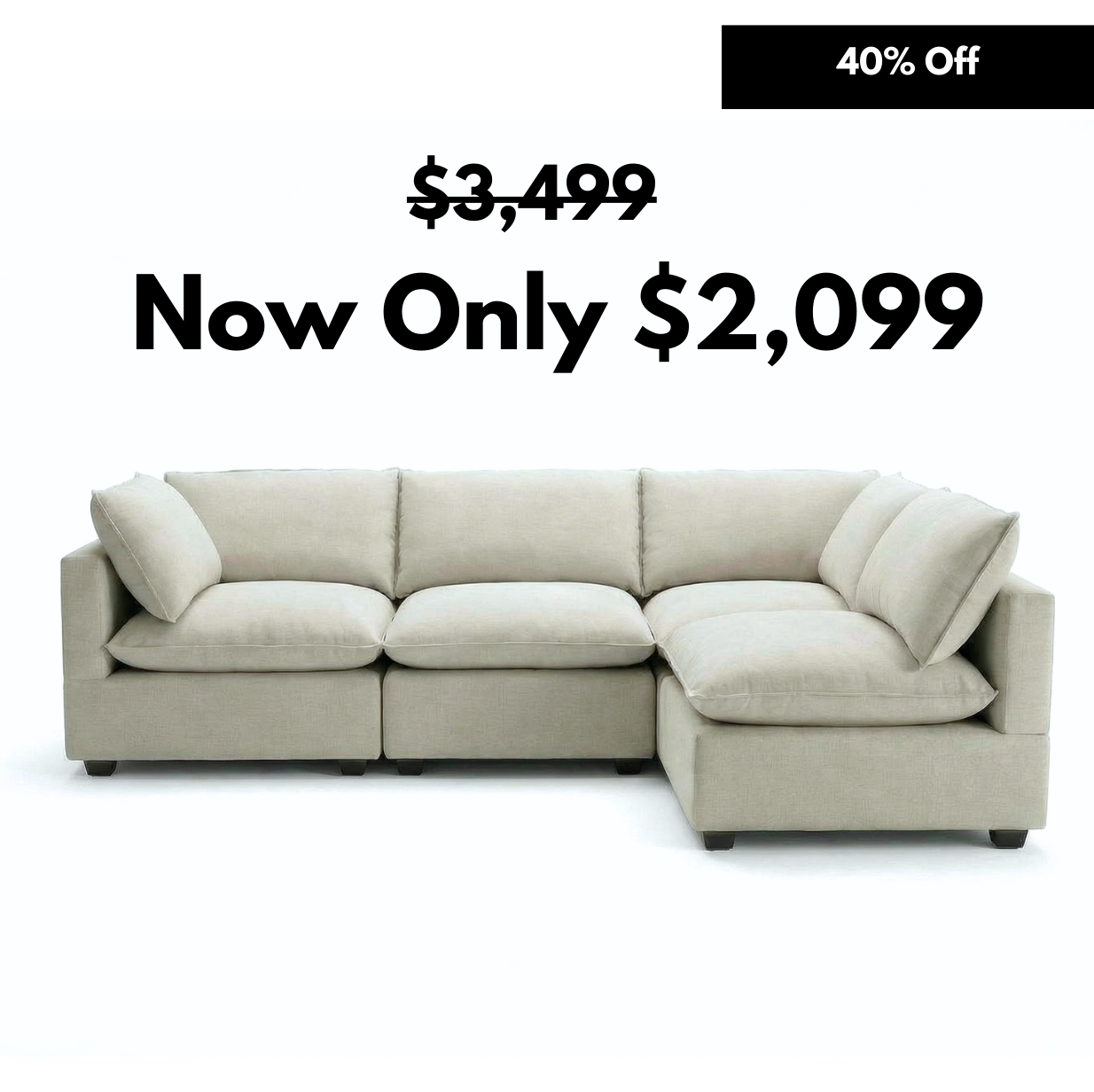 4 Piece L-Shape | Everyone Dream Sofa