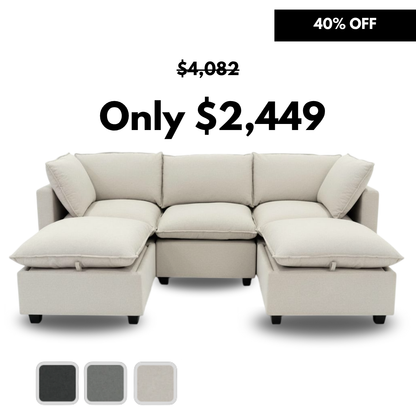 5 Piece U-Shape | Everyone Dream Sofa