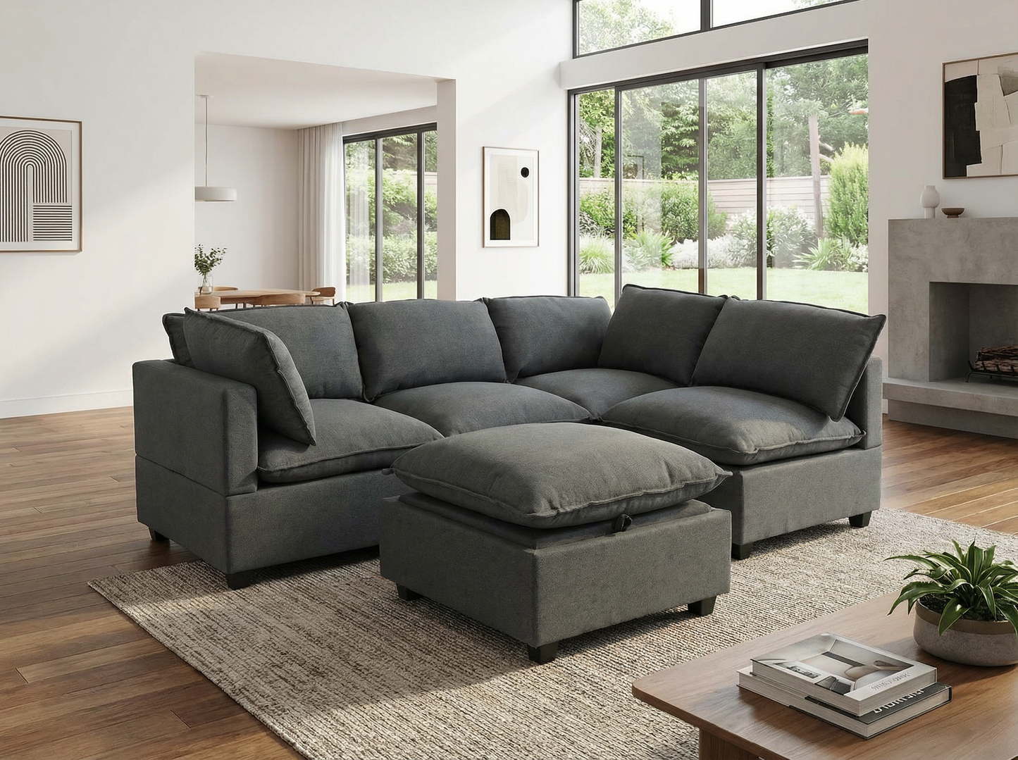 5 Piece L-Shape + Ottoman | Everyone Dream Sofa