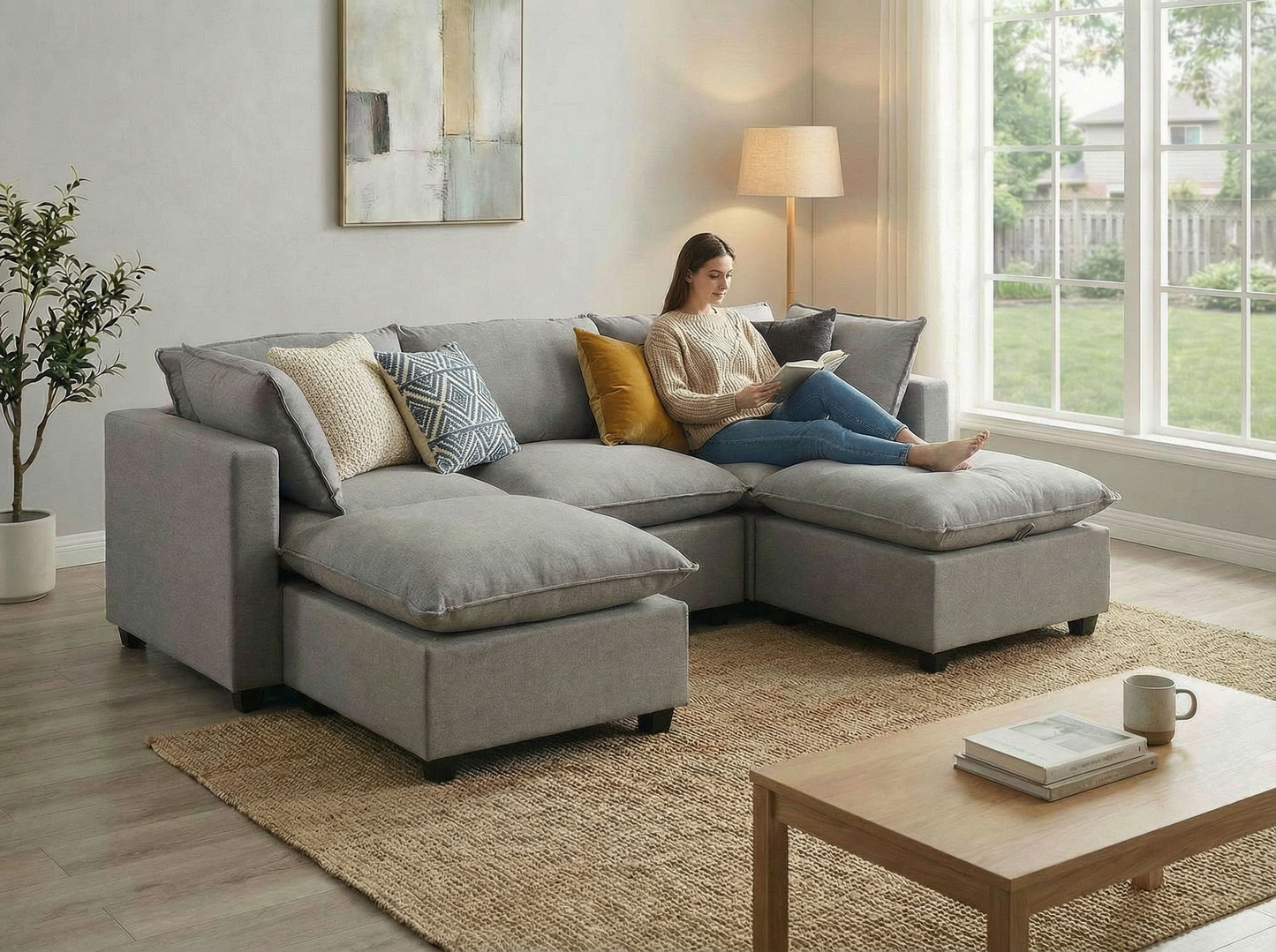 5 Piece U-Shape | Everyone Dream Sofa